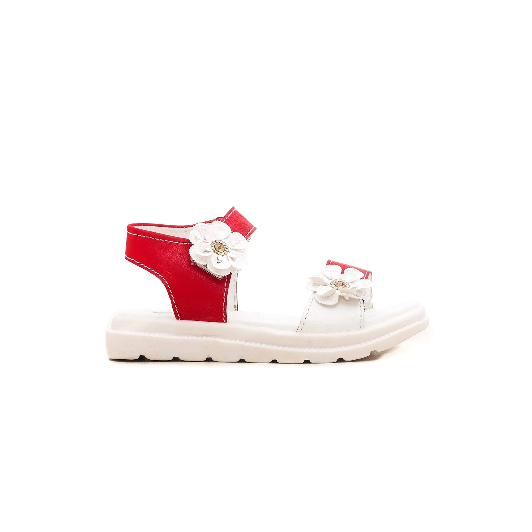 Girls Red Casual Sandal KD7587
