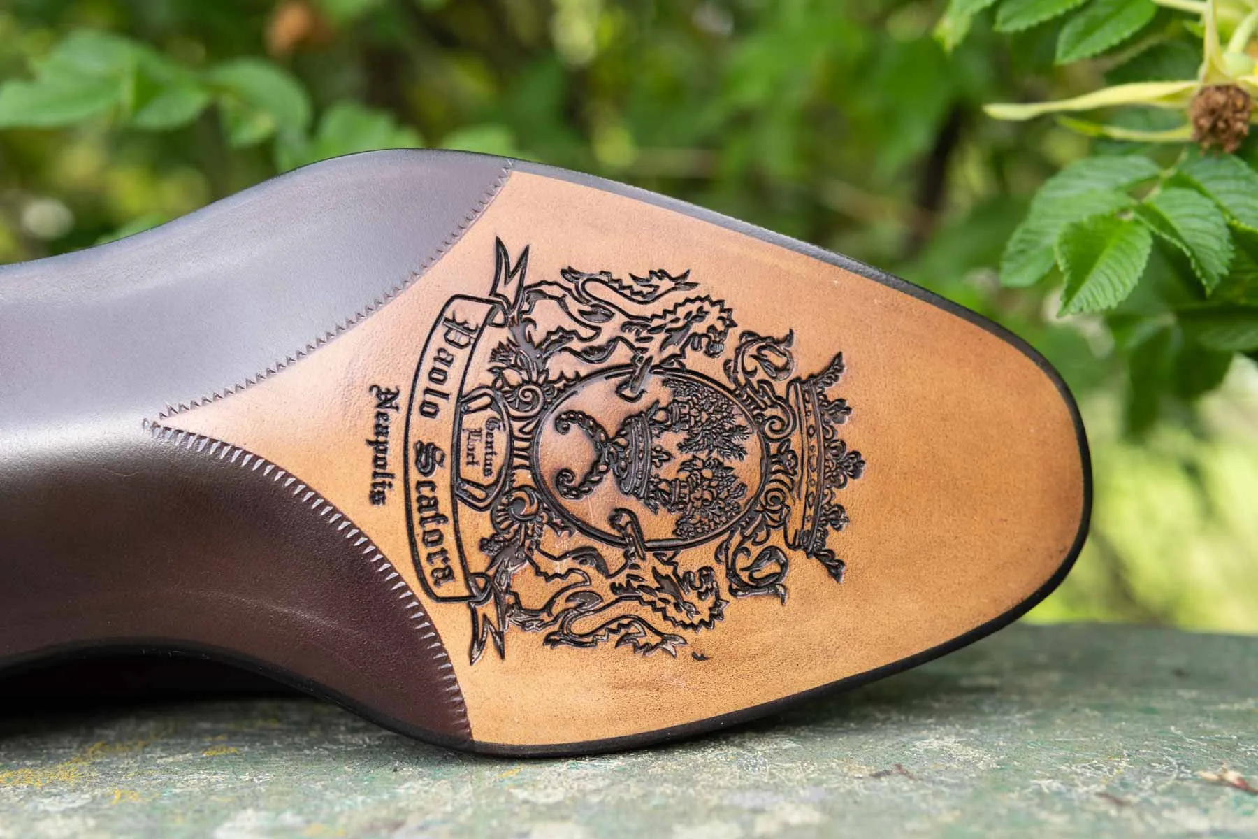 Paolo Scafora 650 Double Monk Strap In Furore Patina MTO